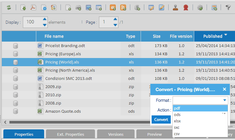 file conversion options