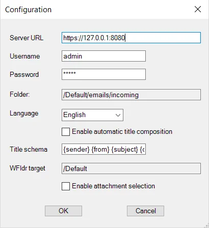 Configure Outlook Addin Logicaldoc Documentation