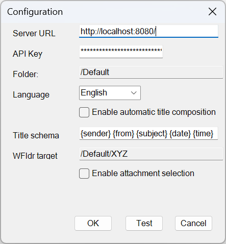 Configuración del complemento de LogicalDOC para Outlook